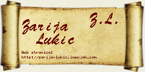 Zarija Lukić vizit kartica